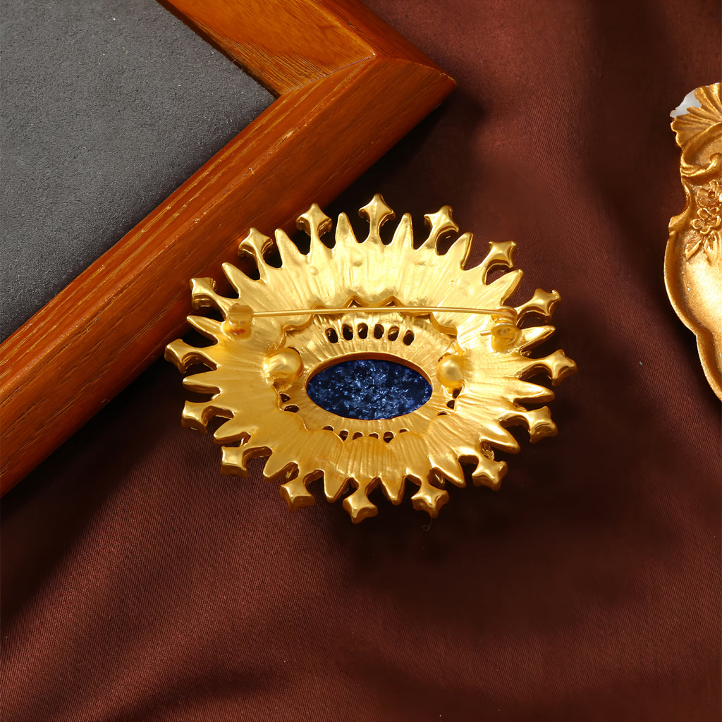 Medieval oval-shaped, glittering with starlight