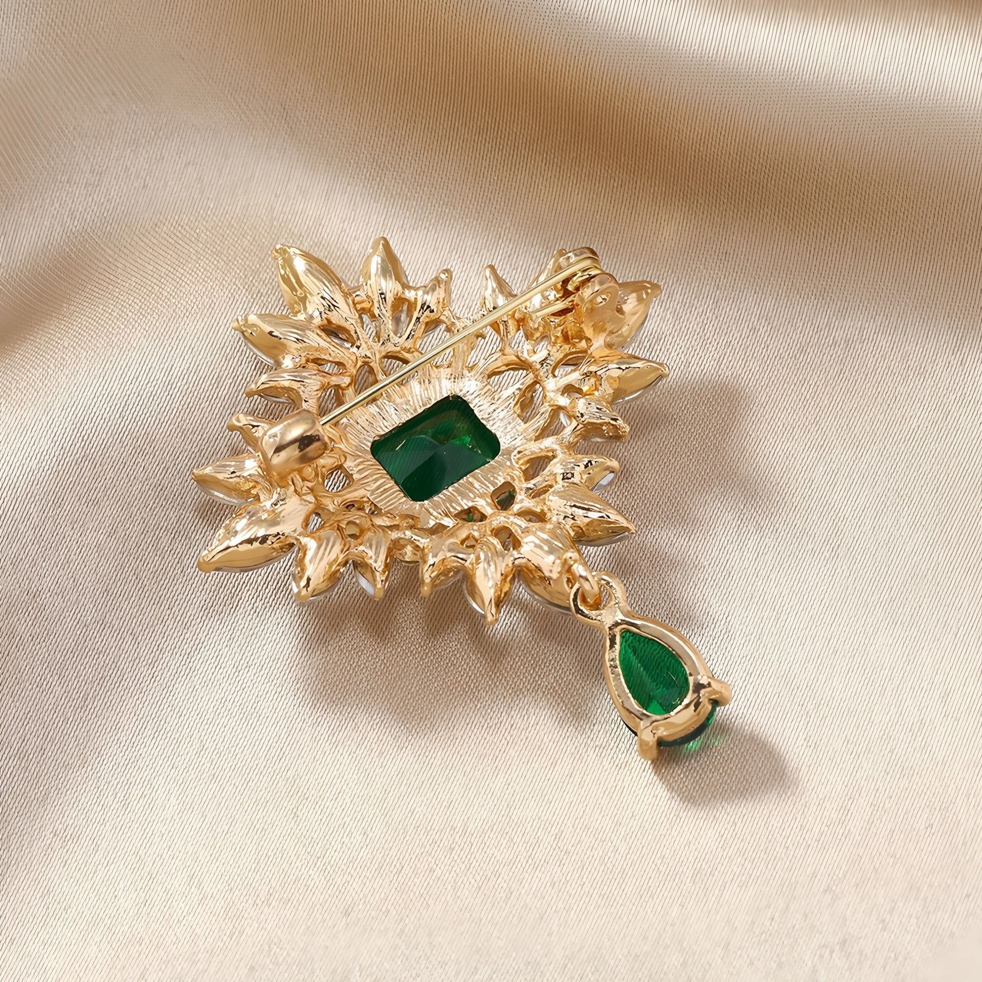 Court-style Baroque Cross Brooch