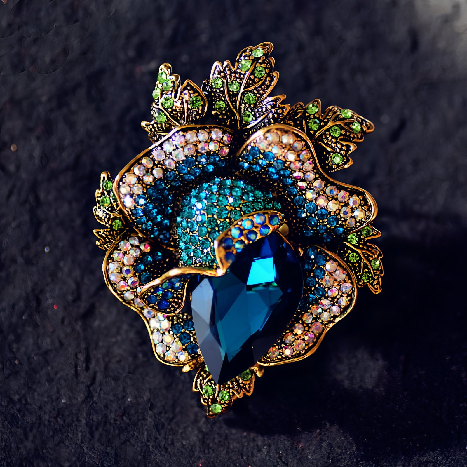 Crystal brooch