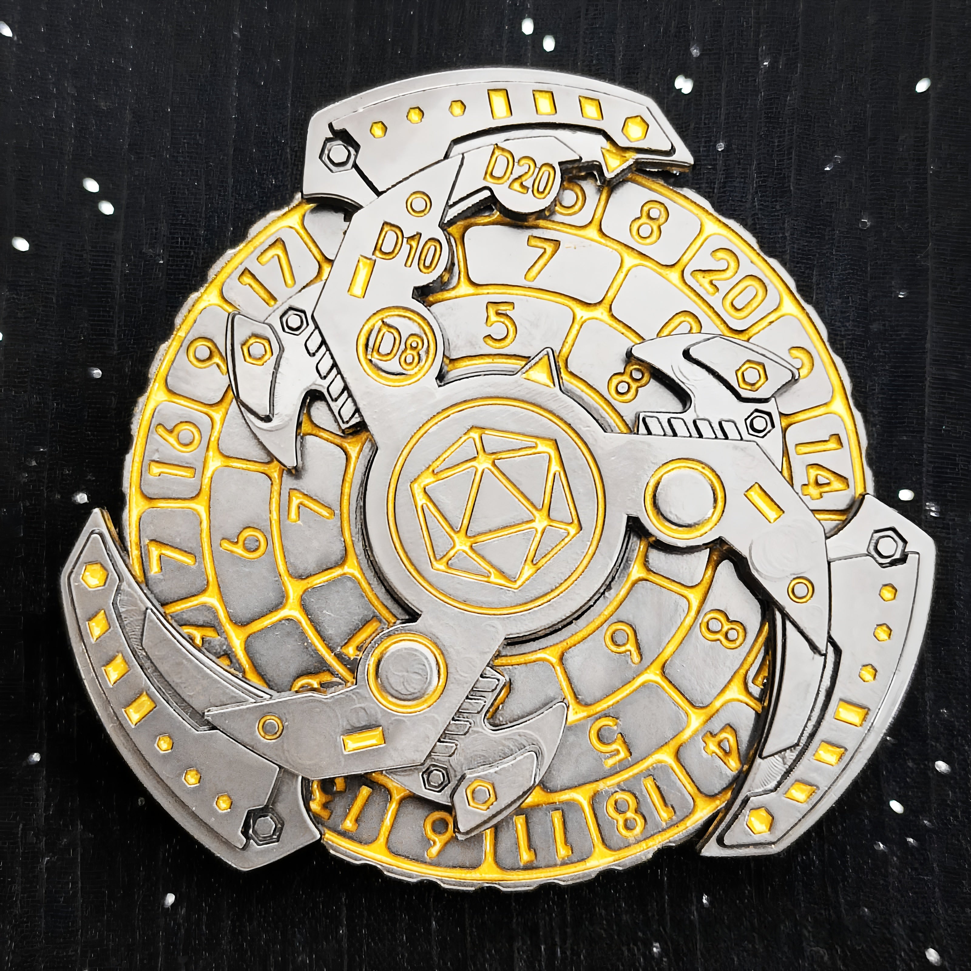 Metal pivot compass